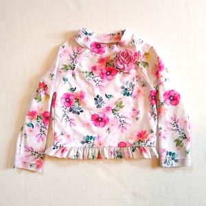 Little Me floral rashguard